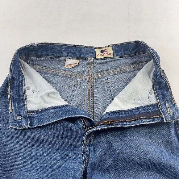 VTG Calvin Klein Union Womens Jeans size 9 Ladies High Rise Straight Denim Pant - Picture 9 of 12